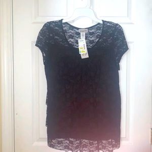Girls Uptown Vibe XL Black Blouse - NWT